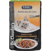 Dr. Clauders Hasenfleisch und Leber in Sauce Komplettfutter mit Fleischstücken für Katzen Tasche 100 g