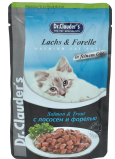 Dr. Clauders Lachs und Forelle in Gelee Komplettfutter für Katzen Tasche 100 g