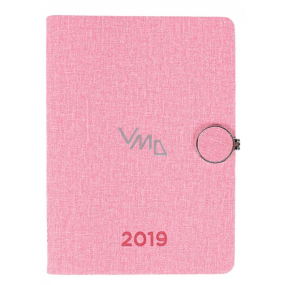 Albi Diary 2019 Woche mit Metallschnalle Pink 13,2 x 18 x 1,5 cm