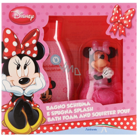 Disney Minnie Mouse Badeschaum für Kinder 300 ml + Sprühtuch, Kosmetikset für Kinder,