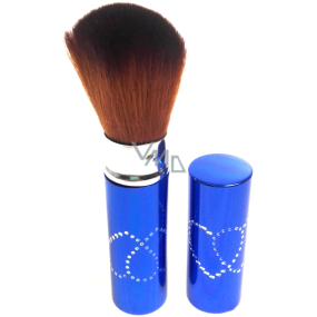 Kosmetikpinsel mit synthetischen Borsten für Puder mit Kappe blau 11 cm 30450-06