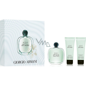 Giorgio Armani Acqua di Gioia parfümiertes Wasser für Frauen 100 ml + Duschgel 75 + Körperlotion 75 ml, Geschenkset