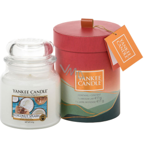 Yankee Candle Coconut Splash - Kokosnuss Erfrischung Duftkerze Classic Medium Glass 411 g Geschenkset 2018