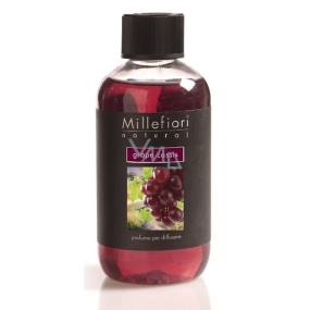 Millefiori Milano Natural Grape Cassis - Trauben und schwarze Johannisbeeren Diffusorfüllung für Weihrauchstiele 500 ml