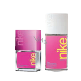 Nike Pink Woman Eau de Toilette 30 ml + parfümiertes Deodorantglas 75 ml, Geschenkset