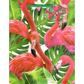 Nekupto Geschenk Papiertüte 18 x 23 x 10 cm Flamingos 1715 50 KFM