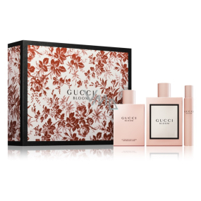 Gucci Bloom parfümiertes Wasser für Frauen 100 ml + Körperlotion 100 ml + parfümiertes Wasser 7,4 ml, Geschenkbox
