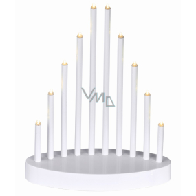 Emos Lighting Kerzenhalter weiße Pyramide 20 x 24,5 cm, 10 LEDs, warmweiß