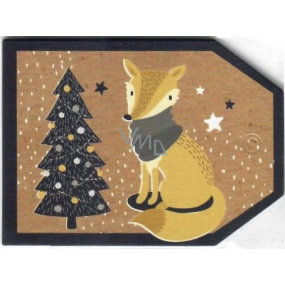 Nekupto Weihnachtskarten brauner Fuchs 5,5 x 7,5 cm 6 Stück