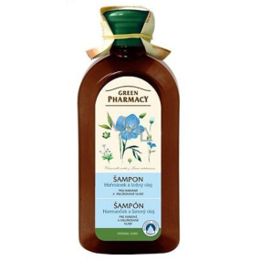 Green Pharmacy Shampoo mit Kamille- und Leinsamenöl für coloriertes und gesträhntes Haar 350 ml