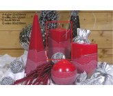 Lima Artic Candle Rotes Prisma 65 x 120 mm 1 Stück