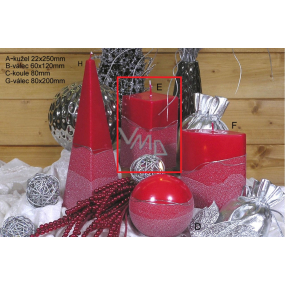 Lima Artic Candle Rotes Prisma 65 x 120 mm 1 Stück