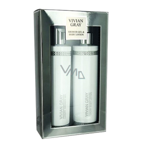 Vivian Grey Crystal White Luxury Feuchtigkeitsspendende Körperlotion 250 ml + 250 ml Duschgel, Kosmetikset