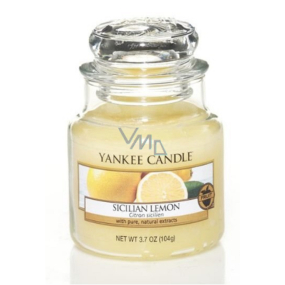 Yankee Candle Sicilian Lemon Klassische sizilianische Zitrone Duftkerze kleines Glas 104 g
