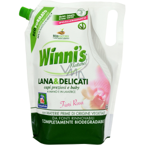 Winnis Eko Lana & Delicati Rose hypoallergenes Waschgel für Wolle, Seide und empfindliche Wäsche 16 Dosen 800 ml