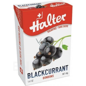 Halfter Schwarze Johannisbeere - Zuckerfreie schwarze Johannisbeere Bonbons mit natürlichem Süßstoff Isomalt, geeignet für Diabetiker 40 g