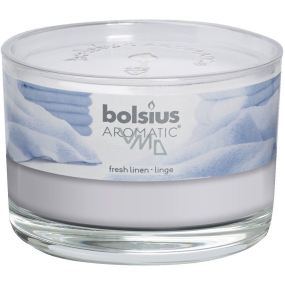 Bolsius Aromatic Fresh Linen - Duft der Duftkerze aus frischem Leinen im Glas 90 x 65 mm 247 g Brenndauer ca. 30 Stunden