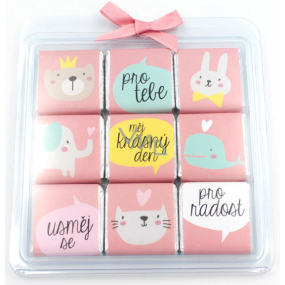 Nekupto Schokoladenpuzzle Valentinstag Tiere 9 x 5 g, 11 x 11,5 x 0,7 cm