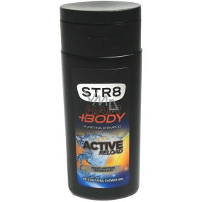GIFT Str8 Active Reload Mini-Duschgel für Haar und Körper für Männer 50 ml
