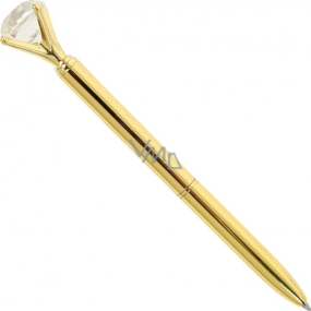 Albi Kugelschreiber mit Kristallen Gold 13,7 cm