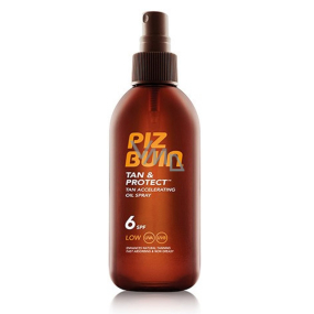 Piz Buin Tan & Protect SPF6 Sonnenöl beschleunigt den Bräunungsprozess 150 ml Spray