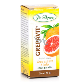 DR. Popov Grepavit Grapefruitkern Extrakt Original Tropfen für Hautprobleme, Immunität 25 ml