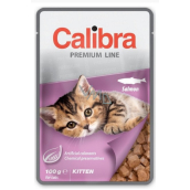 Calibra Premium Lachs in Sauce, komplettes Futter mit köstlichem Geschmack in einem Beutel für Kätzchen, Beutel 100 g