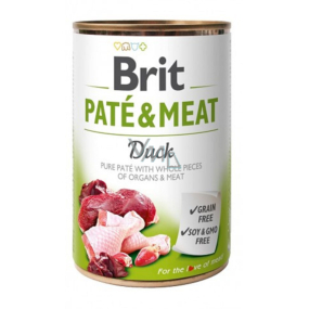 Brit Paté & Meat Duck und Hühnerpastete reines Fleisch komplettes Hundefutter 400 g