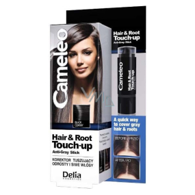Delia Cosmetics Cameleo Haar- und Wurzel-Concealer deckt Wurzeln und graues Haar ab Schwarz 4,6 g