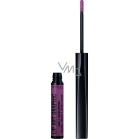 Rimmel London Lip Art Grafischer Konturstift + flüssiger Lippenstift 2in1 220 Violet Vandal 1,8 ml