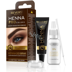 Reverse BIO Henna Wimpern- und Augenbrauenfarbe Braun 12 ml + 12 ml