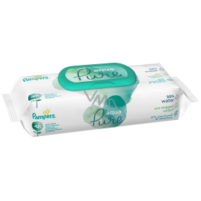 Pampers Pure Aqua Feuchttücher aus Bio-Baumwolle, ohne Alkohol und Parfüm für Kinder 48 Stück