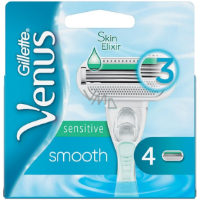 Gillette Venus Smooth Sensitive Ersatzkopf mit 3 Klingen 4 Stück für Frauen