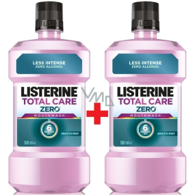 Listerine Total Care Null Mundwasser ohne Alkohol 2 x 500 ml, Duopack