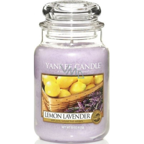 Yankee Candle Lemon Lavender - Duftkerze mit Zitrone und Lavendel Klassisches großes Glas 623 g