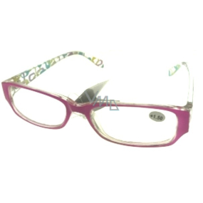 Berkeley Reading Prescription Glasses +1,5 Kunststoff rosa Seite mit Rechtecken 1 Stück MC2084