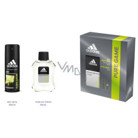 Adidas Pure Game Aftershave 50 ml + Deodorant Spray für Männer 150 ml, Kosmetikset