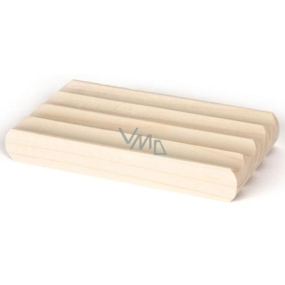 Duftende Seifenschale - Holzseifenkissen aus weichem Holz 7,5 x 11 cm