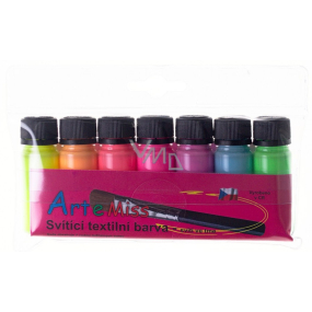 Art e Miss Glow-in-the-dark Textilfarbe für helle Materialien Neon 7 x 12 g