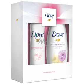 Dove Sweet Cream Cream & Pfingstrosen Duschgel für Frauen 250 ml + Powder Soft Deodorant Antitranspirant Spray für Frauen 150 ml, Kosmetikset