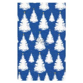 Ditipo Geschenkpapier 70 x 200 cm Luxus dunkelblau weiße Bäume