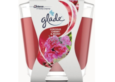 Glade Luscious Cherry & Peony mit Kirsch- und Pfingstrosenduft Duftkerze im Glas, Brenndauer bis zu 30 Stunden 70 g