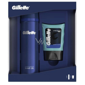 Gillette Sensitive Skin Rasiergel 200 ml + Aftershave 75 ml Kosmetikset für Männer