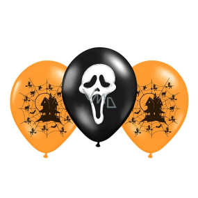 Aufblasbarer Rappa-Ballon mit Halloween-Aufdruck 2 Farben, 3 Stück
