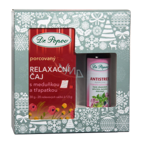Dr. Popov Relax Antistress Original Kräutertropfen 50 ml + Entspannender Tee mit Zitronenmelisse und Sonnenhut, 30 g, 1,5 g x 20 Teebeutel, Weihnachtsgeschenkset