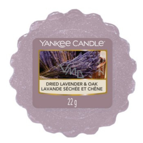 Yankee Candle Dried Lavender & Oak - Getrocknetes Lavendel-Eichen-Duftwachs für Aromalampen 22 g