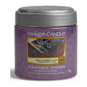 Yankee Candle Dried Lavender & Oak - Getrocknete Lavendel- und Oak Spheres-Duftperlen neutralisieren Gerüche und erfrischen kleine Räume mit 170 g