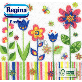 Regina Papierservietten 1 Lage 33 x 33 cm 20 Stück Ostern Bunte Blumen