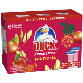 Duck Fresh Discs Fruitopia WC-Gel für hygienische Sauberkeit und Frische Ihrer Toilettenfüllung 2 x 36 ml