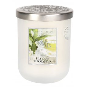 Herz & Zuhause Weißer Tee & Eukalyptus Soja Duftkerze große Verbrennungen bis zu 70 Stunden 310 g